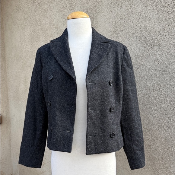 J. Crew Jackets & Blazers - 💥 J. Crew Charcoal Wool Double-Breasted Pea Coat